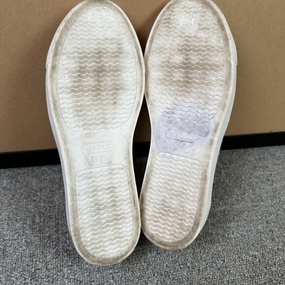 Nisolo Womens Go-to Eco-Knit Sneaker Breathable Lightweight Oatmeal Grey Sz 8.5 - Picture 6 of 6